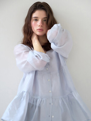 CANCAN BLOUSE (BABY BLUE)