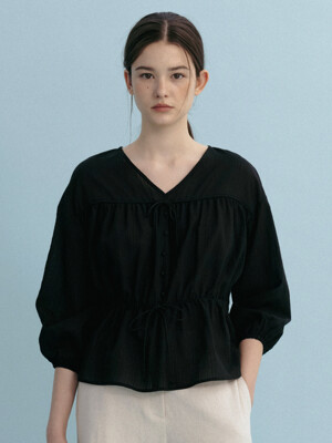 CLICHE STRING BLOUSE_BLACK