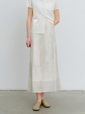 TVR MIXED COLOR PRINTED FLARE SKIRT_MIXED