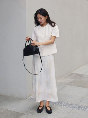 TVR MIXED COLOR PRINTED FLARE SKIRT_MIXED