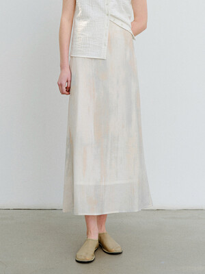 TVR MIXED COLOR PRINTED FLARE SKIRT_MIXED