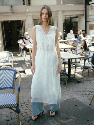 [SET] Printed Slip Dress + Sheer Sleeveless Dress SW5MO276_2color