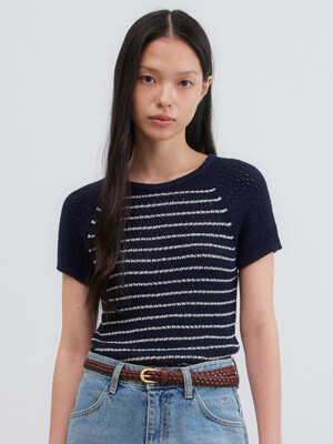 REGA STRIPE KNIT_NAVY