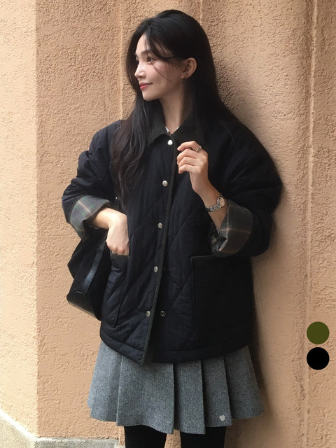 틸아이다이 [여울 Pick]Classic collar point quilting jumper [TIWT02JP02]_2color