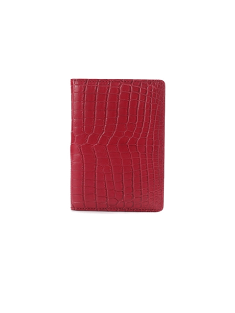 [악어가죽] passport wallet Red matt