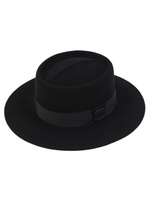 BMJ Line Wool Black Fedora 울페도라