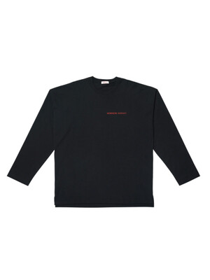 OVER FIT NOWHERE LAYERED LONG-SLEEVE_BLACK