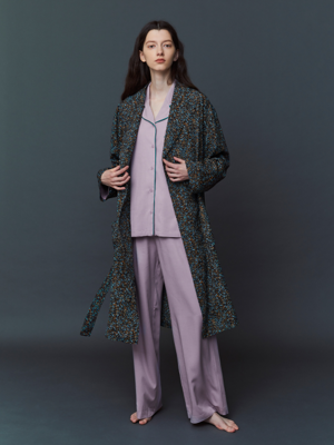 CLASSIC LONG ROBE_mist dot (women)