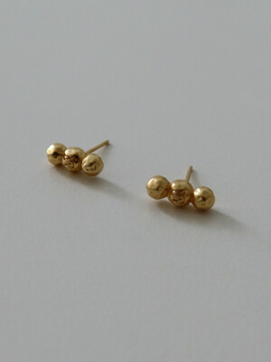 Bale triple earring - gold