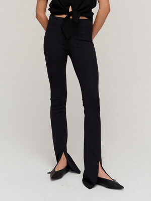 DAMIEN RIBBED PANTS BLACK