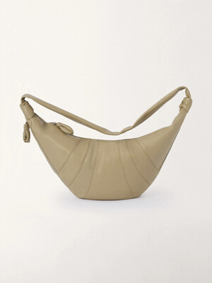BG252 LL095 LARGE CROISSANT BAG SAND STONE