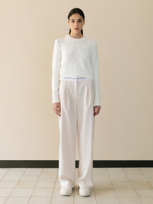 inside out two tuck pants (cream)