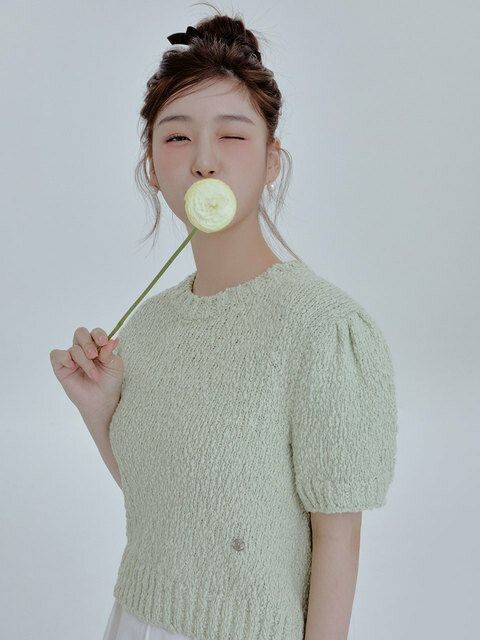 니트 - 리엘  (RE_L) - Natural bubble knit (mint)