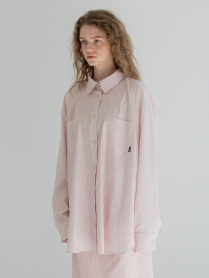 pink stripe over shirt