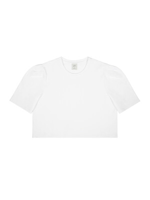 DAILY PUFF CROP T-SHIRT WHITE