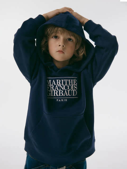 키즈어패럴 - 마리떼프랑소와저버 (Marithe Francois Girbaud) - ENFANT CLASSIC LOGO HOODIE navy
