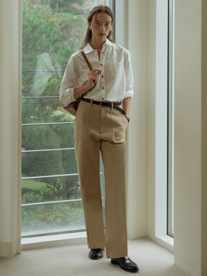 Bizo pocket wide pants_Beige