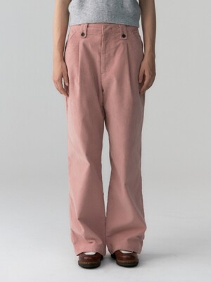 corduroy wide pants - indie pink