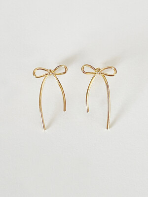 Bow Drop Earrings (gold)