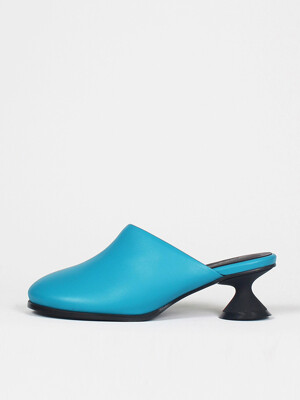 Uhjeo ourglass middle heel mules_turquise