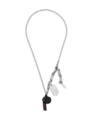 NO.553 [BLACK RED] 24 COLOR WHISTLE NECKLACE