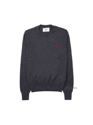[아미] FW24 남성 스몰 하트 로고 울 니 HKS111 KN0025 055