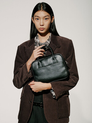 LAYERED TOTE BAG , BLACK