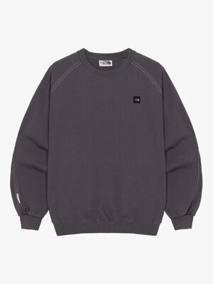 NM5MR02J 화이트라벨 미니박스 스티치 스웻셔츠_DARK GRAY