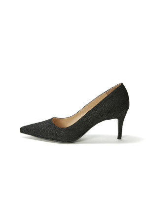 Briana Classic Stiletto_Black Glitter Mesh