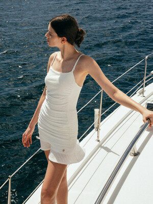 White Punching Sleeveless Swimsuit[LMBESW247]-White