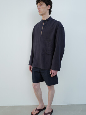 SIDE POCKET SHORTS [NAVY]