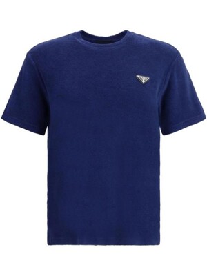 25SS 프라다 반팔 티셔츠 UJN885S23216JKF0008 BLUE DOM