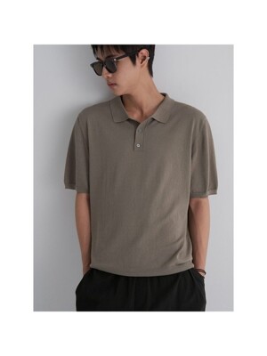 쿨터치 하이게이지 버튼 칼라 풀오버  브라운 (225751EQDD)