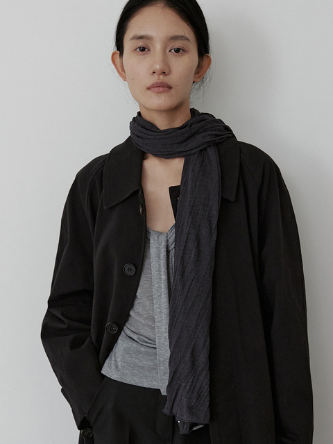 피버 [4th]Wrinkle Scarf_charcoal