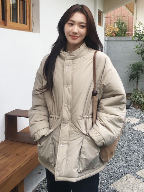 시야쥬 SIOT4151 경량 패딩 야상 자켓_Greige
