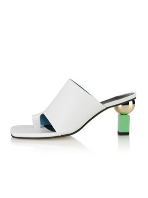 Marie sandals / 20SS-S426 White+Fern green