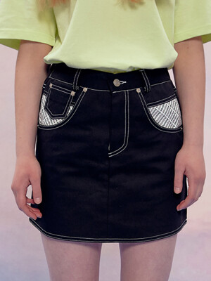 Short Cotton Skirt (Black)