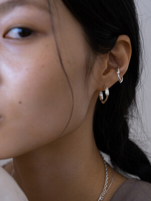 bone earring silver