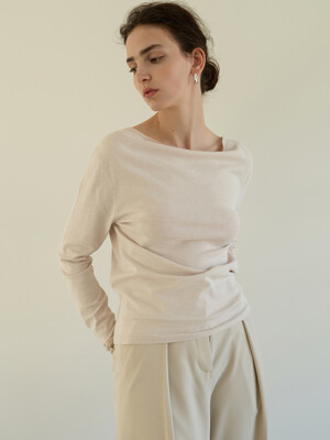 TOS DRAPED KNIT TOP_3COLOR