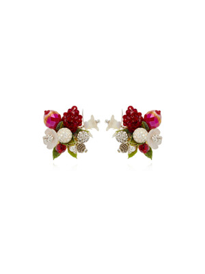 Picnic Bloom Stud Red Earrings