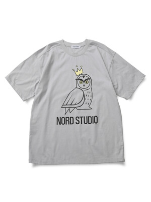 OWL 그래픽 티셔츠_쿨그레이