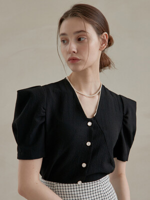 j962 mini lace blouse (black)