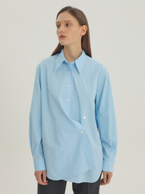 Double Button Shirt Blue