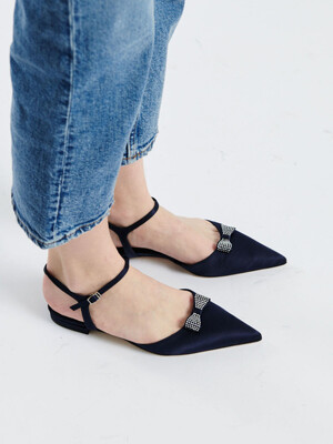 TWINKLE BOW FLAT_NAVY/RSS06NV