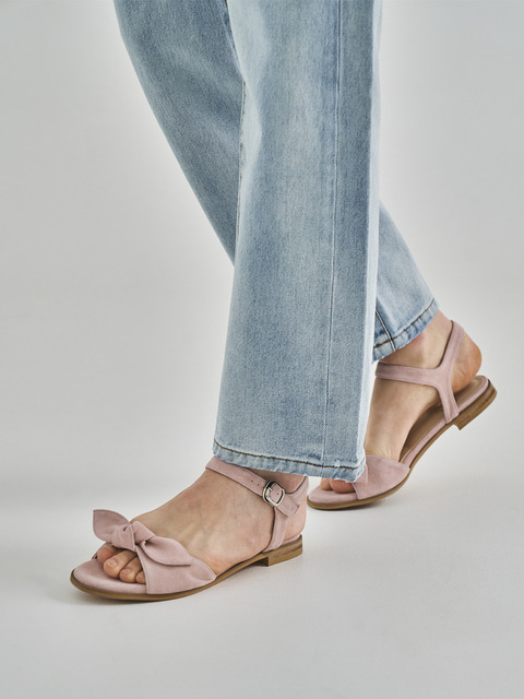 샌들 - 레미 (REMY) - Ribbon Strap Sandals_Pink