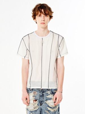3 Mixed Patchwork T-Shirt_[White]
