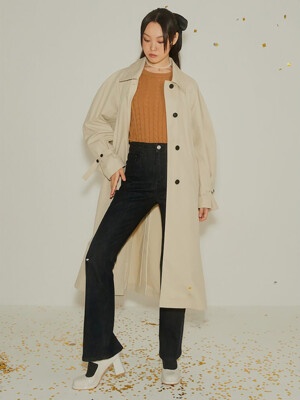 Volume Silhouette Trench Coat  Ivory (KE3830M020)