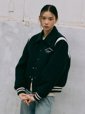 VARSITY JACKET dark green