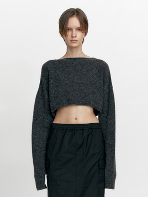 BOLERO CROPPED KNIT, CHARCOAL