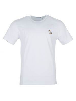[메종키츠네] 폭스 패치 면 티셔츠 JM00122KJ0008 P100 (WHITE)